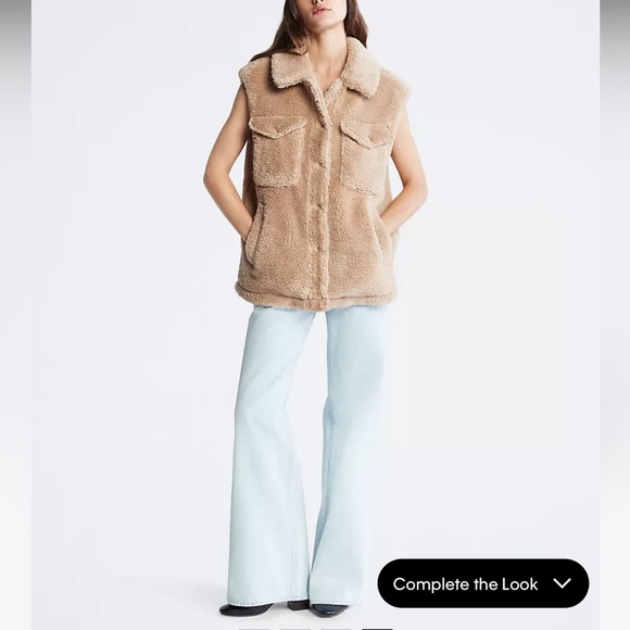 Calvin Klein Sherpa button down vest - Picture 2 of 14